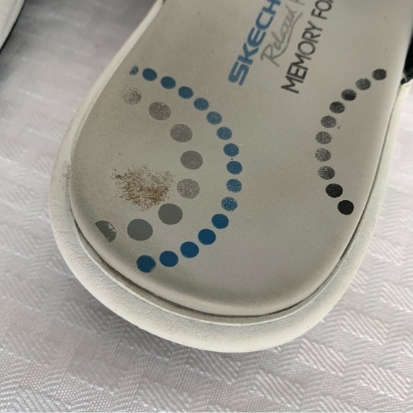 Skechers Relaxed Fit Memory Foam Sandals Womens 10 Black Slip On Comfort Summer - Picture 10 of 11